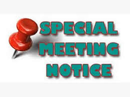Special meeting notice